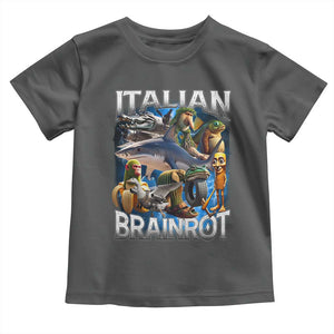 Funny Italian Brainrot Gen Z Meme Toddler T Shirt TS11 Dark Heather Print Your Wear