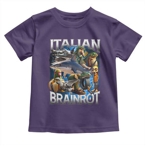 Funny Italian Brainrot Gen Z Meme Toddler T Shirt TS11 Purple Print Your Wear