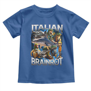 Funny Italian Brainrot Gen Z Meme Toddler T Shirt TS11 Royal Blue Print Your Wear
