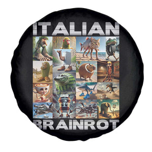 Funny Italian Brainrot Meme Art Spare Tire Cover Surreal Humor Pop Culture Collage TS02 Print Your Wear