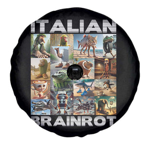 Funny Italian Brainrot Meme Art Spare Tire Cover Surreal Humor Pop Culture Collage TS02 Print Your Wear