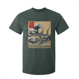 Funny Italian Brainrot Tralalero Tralala Shark T Shirt For Kid Japanese Art Gen Z Meme TS11 Dark Forest Green Print Your Wear