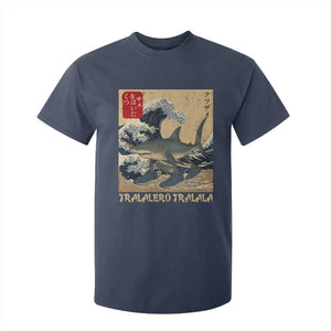 Funny Italian Brainrot Tralalero Tralala Shark T Shirt For Kid Japanese Art Gen Z Meme TS11 Navy Print Your Wear
