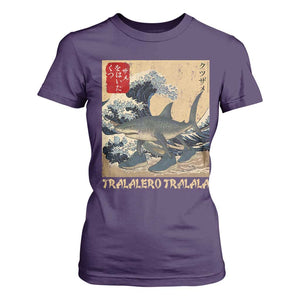 Funny Italian Brainrot Tralalero Tralala Shark T Shirt For Women Japanese Art Gen Z Meme TS11 Purple Print Your Wear