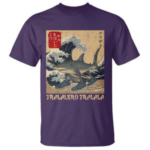 Funny Italian Brainrot Tralalero Tralala Shark T Shirt Japanese Art Gen Z Meme TS11 Purple Print Your Wear