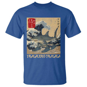 Funny Italian Brainrot Tralalero Tralala Shark T Shirt Japanese Art Gen Z Meme TS11 Royal Blue Print Your Wear