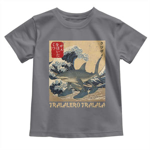 Funny Italian Brainrot Tralalero Tralala Shark Toddler T Shirt Japanese Art Gen Z Meme TS11 Charcoal Print Your Wear
