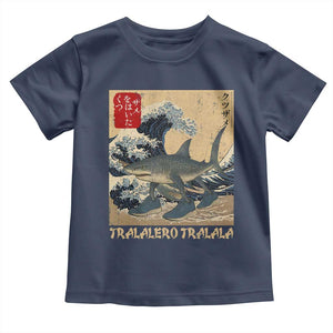 Funny Italian Brainrot Tralalero Tralala Shark Toddler T Shirt Japanese Art Gen Z Meme TS11 Navy Print Your Wear