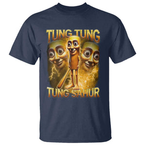 Funny Italian Brainrot Tung Tung Tung Sahur T Shirt Gen Z Meme TS11 Navy Print Your Wear