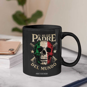 Funny Italian Dad Coffee Mug El Mejor Padre Del Mundo Skull Fathers Day TS11 Print Your Wear