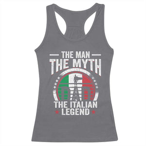 Funny Italian Dad Racerback Tank Top The Man The Myth The Italian Legend TS11 Charcoal Print Your Wear