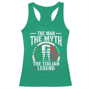 Funny Italian Dad Racerback Tank Top The Man The Myth The Italian Legend TS11 Irish Green Print Your Wear