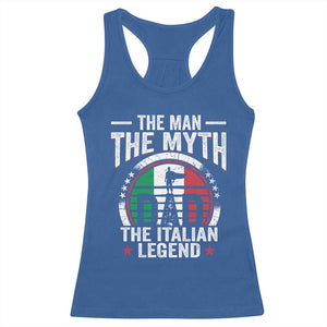 Funny Italian Dad Racerback Tank Top The Man The Myth The Italian Legend TS11 Royal Blue Print Your Wear