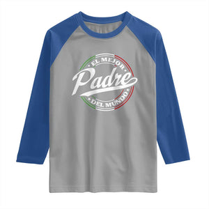 Funny Italian Dad Raglan Shirt El Mejor Padre Del Mundo Father's Day TS11 Sport Gray Royal Print Your Wear