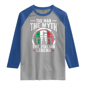 Funny Italian Dad Raglan Shirt The Man The Myth The Italian Legend TS11 Sport Gray Royal Print Your Wear