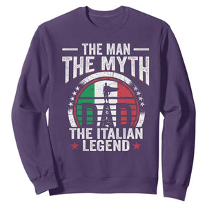 Funny Italian Dad Sweatshirt The Man The Myth The Italian Legend TS11 Purple Print Your Wear
