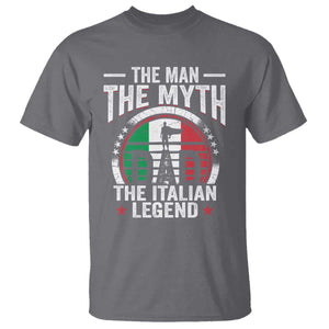 Funny Italian Dad T Shirt The Man The Myth The Italian Legend TS11 Charcoal Print Your Wear
