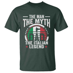 Funny Italian Dad T Shirt The Man The Myth The Italian Legend TS11 Dark Forest Green Print Your Wear