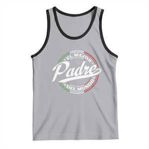 Funny Italian Dad Tank Top El Mejor Padre Del Mundo Father's Day TS11 Athletic Heather Black Print Your Wear