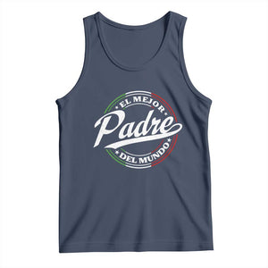 Funny Italian Dad Tank Top El Mejor Padre Del Mundo Father's Day TS11 Navy Print Your Wear
