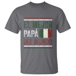 Funny Italian Dad The Best Father Of The World T Shirt El Mejor Papa Del Mundo TS11 Charcoal Print Your Wear