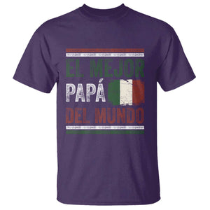 Funny Italian Dad The Best Father Of The World T Shirt El Mejor Papa Del Mundo TS11 Purple Print Your Wear