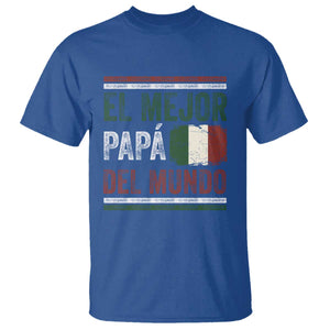 Funny Italian Dad The Best Father Of The World T Shirt El Mejor Papa Del Mundo TS11 Royal Blue Print Your Wear