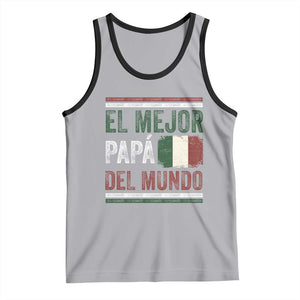 Funny Italian Dad The Best Father Of The World Tank Top El Mejor Papa Del Mundo TS11 Athletic Heather Black Print Your Wear