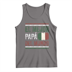 Funny Italian Dad The Best Father Of The World Tank Top El Mejor Papa Del Mundo TS11 Deep Heather Print Your Wear