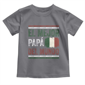 Funny Italian Dad The Best Father Of The World Toddler T Shirt El Mejor Papa Del Mundo TS11 Charcoal Print Your Wear