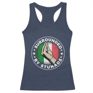Funny Italian Slang Racerback Tank Top Surrounded By Stunads Che Vuoi TS11 Navy Print Your Wear