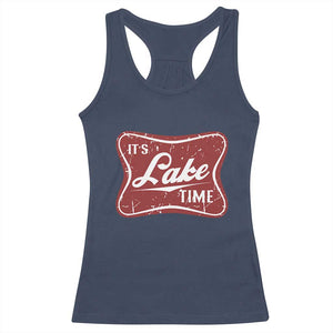 Funny It's Lake Time Racerback Tank Top Lake Life Summer Vacation TS11 Navy Print Your Wear