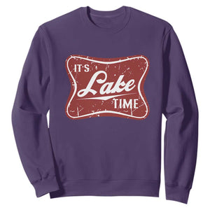 Funny It's Lake Time Sweatshirt Lake Life Summer Vacation TS11 Purple Print Your Wear