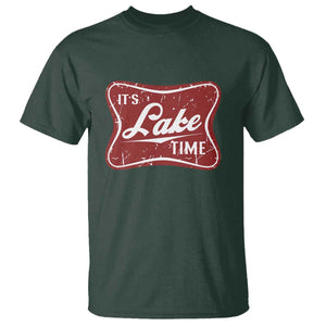 Funny It's Lake Time T Shirt Lake Life Summer Vacation TS11 Dark Forest Green Print Your Wear