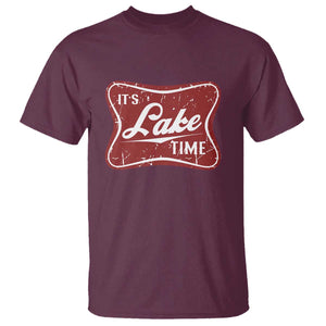 Funny It's Lake Time T Shirt Lake Life Summer Vacation TS11 Maroon Print Your Wear