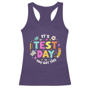 Funny It's Test Day You Got This Racerback Tank Top Testing Day School Supplies TS11 Purple Print Your Wear