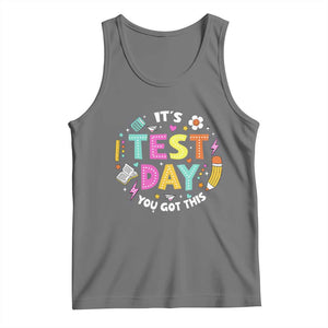 Funny It's Test Day You Got This Tank Top Testing Day School Supplies TS11 Black Heather Print Your Wear