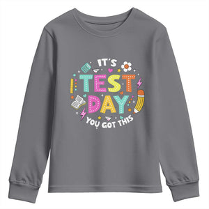Funny It's Test Day You Got This Youth Sweatshirt Testing Day School Supplies TS11 Charcoal Print Your Wear