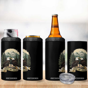 Funny Jackie And Shadow Eagle Family Matching 4 in 1 Can Cooler Tumbler Eagle Lover TS11 Print Your Wear