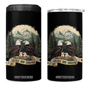 Funny Jackie And Shadow Eagle Family Matching 4 in 1 Can Cooler Tumbler Eagle Lover TS11 One Size: 16 oz Black Print Your Wear