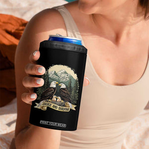 Funny Jackie And Shadow Eagle Family Matching 4 in 1 Can Cooler Tumbler Eagle Lover TS11 Print Your Wear