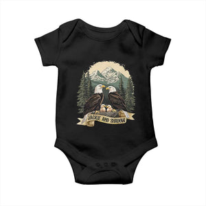 Funny Jackie And Shadow Eagle Family Matching Baby Onesie Eagle Lover TS11 Black Print Your Wear