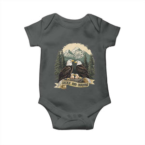 Funny Jackie And Shadow Eagle Family Matching Baby Onesie Eagle Lover TS11 Dark Heather Print Your Wear