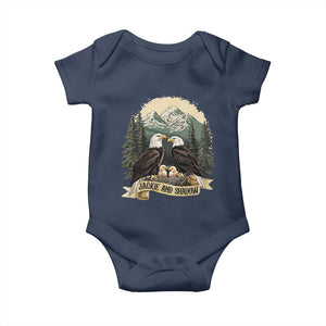 Funny Jackie And Shadow Eagle Family Matching Baby Onesie Eagle Lover TS11 Navy Print Your Wear