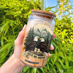 Funny Jackie And Shadow Eagle Family Matching Glass Can Eagle Lover TS11 Print Your Wear