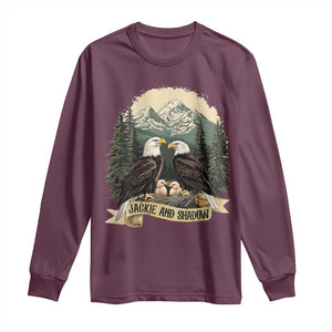 Funny Jackie And Shadow Eagle Family Matching Long Sleeve Shirt Eagle Lover TS11 Maroon Print Your Wear