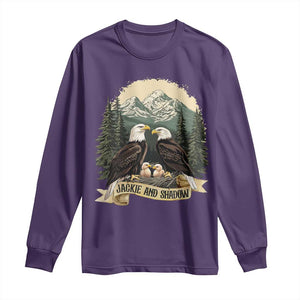 Funny Jackie And Shadow Eagle Family Matching Long Sleeve Shirt Eagle Lover TS11 Purple Print Your Wear