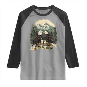 Funny Jackie And Shadow Eagle Family Matching Raglan Shirt Eagle Lover TS11 Sport Gray Black Print Your Wear