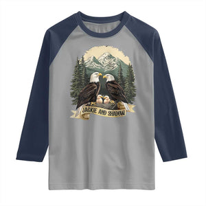 Funny Jackie And Shadow Eagle Family Matching Raglan Shirt Eagle Lover TS11 Sport Gray Navy Print Your Wear