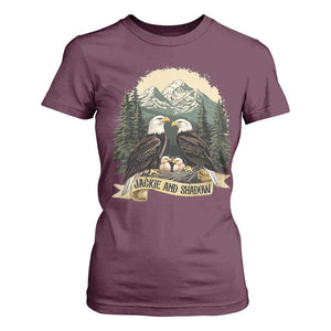 Funny Jackie And Shadow Eagle Family Matching T Shirt For Women Eagle Lover TS11 Maroon Print Your Wear